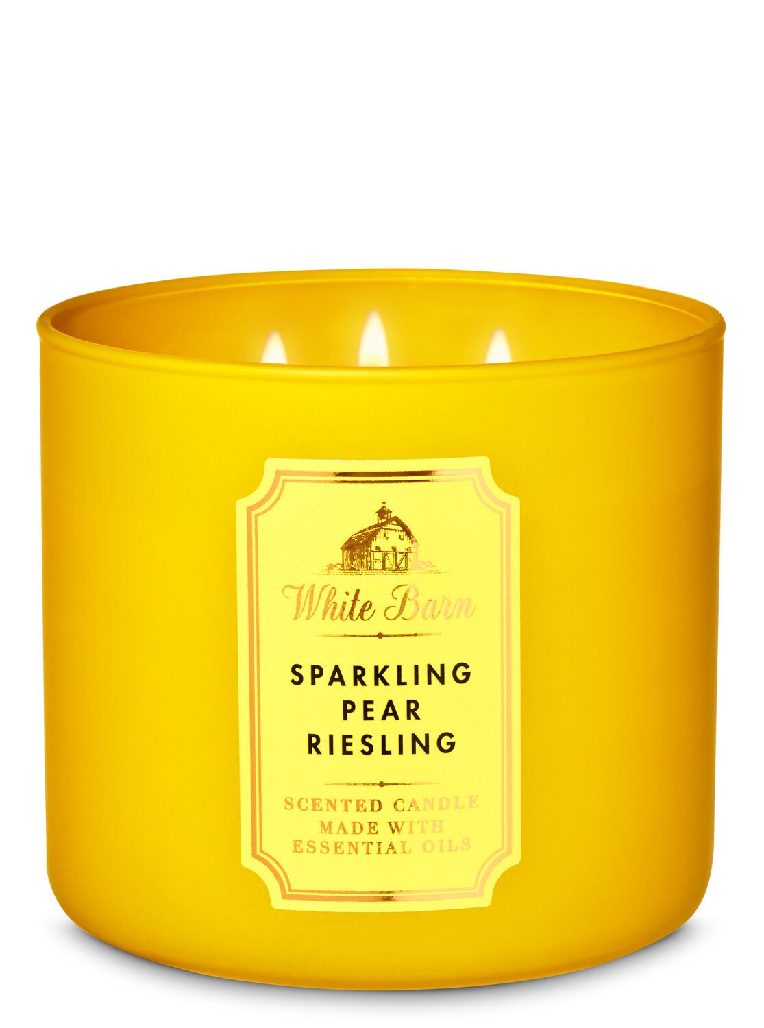 White Barn Sparkling Pear Riesling 3-Wick Candle - Bath And Body Works