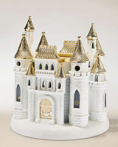 Disney Princess Light-up Castle Pedestal 3-Wick Candle Holder