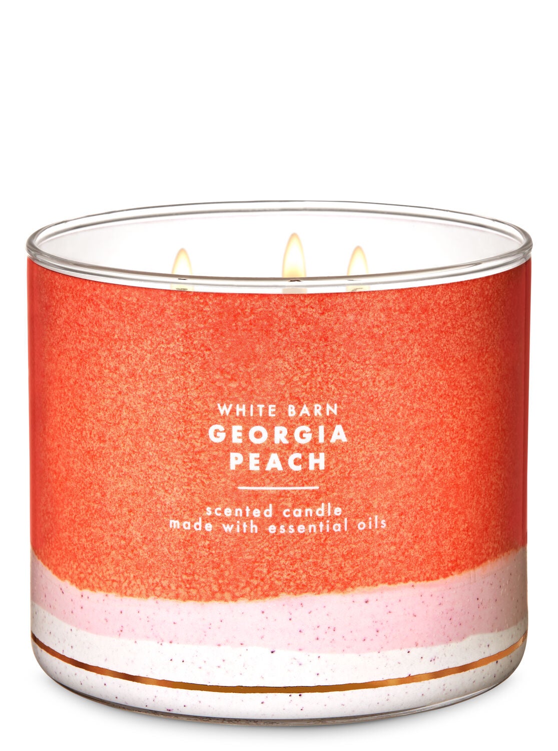 White Barn Georgia Peach 3-Wick Candle - Bath And Body Works