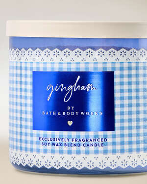 Gingham 3-Wick Candle