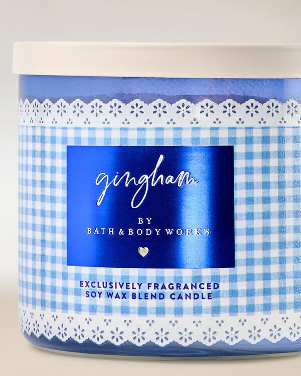 Gingham 3-Wick Candle