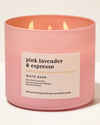 Pink Lavender & Espresso 3-Wick Candle