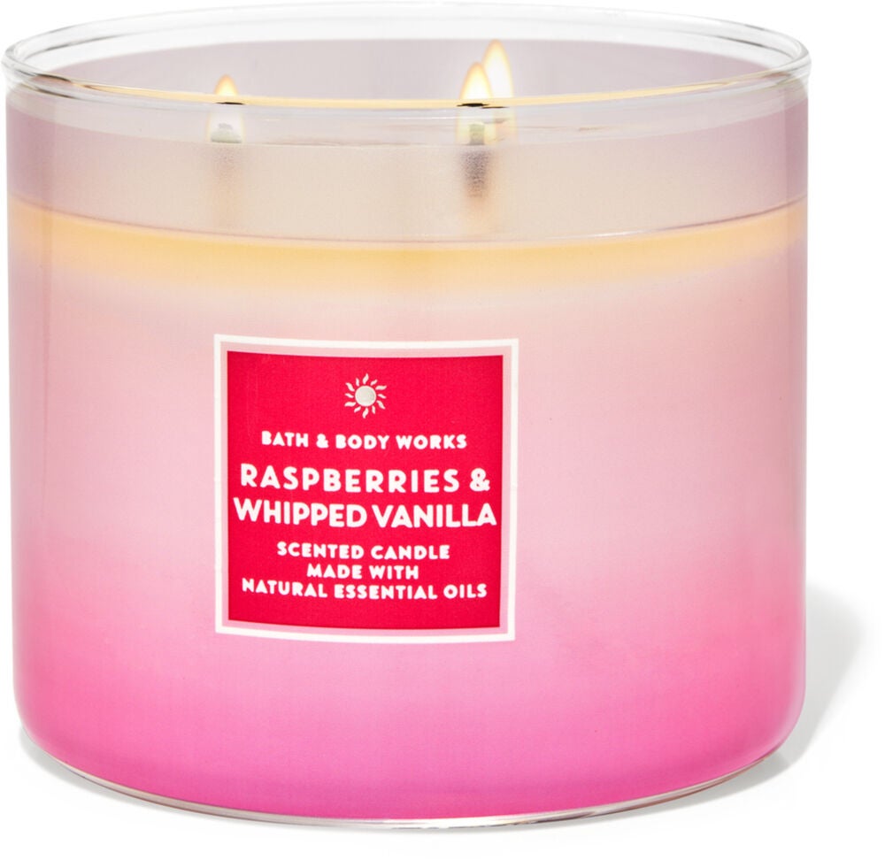 Raspberries &amp; Whipped Vanilla 3-Wick Candle
