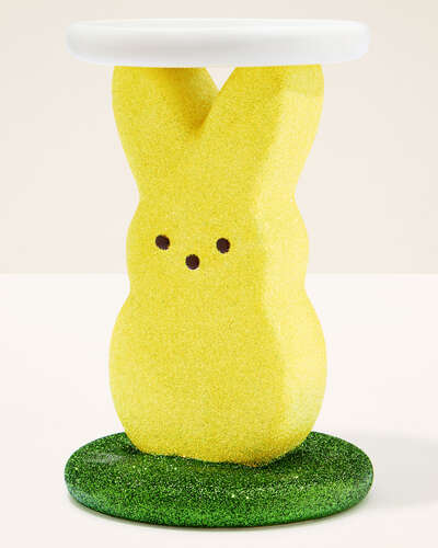 PEEPS® Glittery Marshmallow Bunny 3-Wick Candle Holder