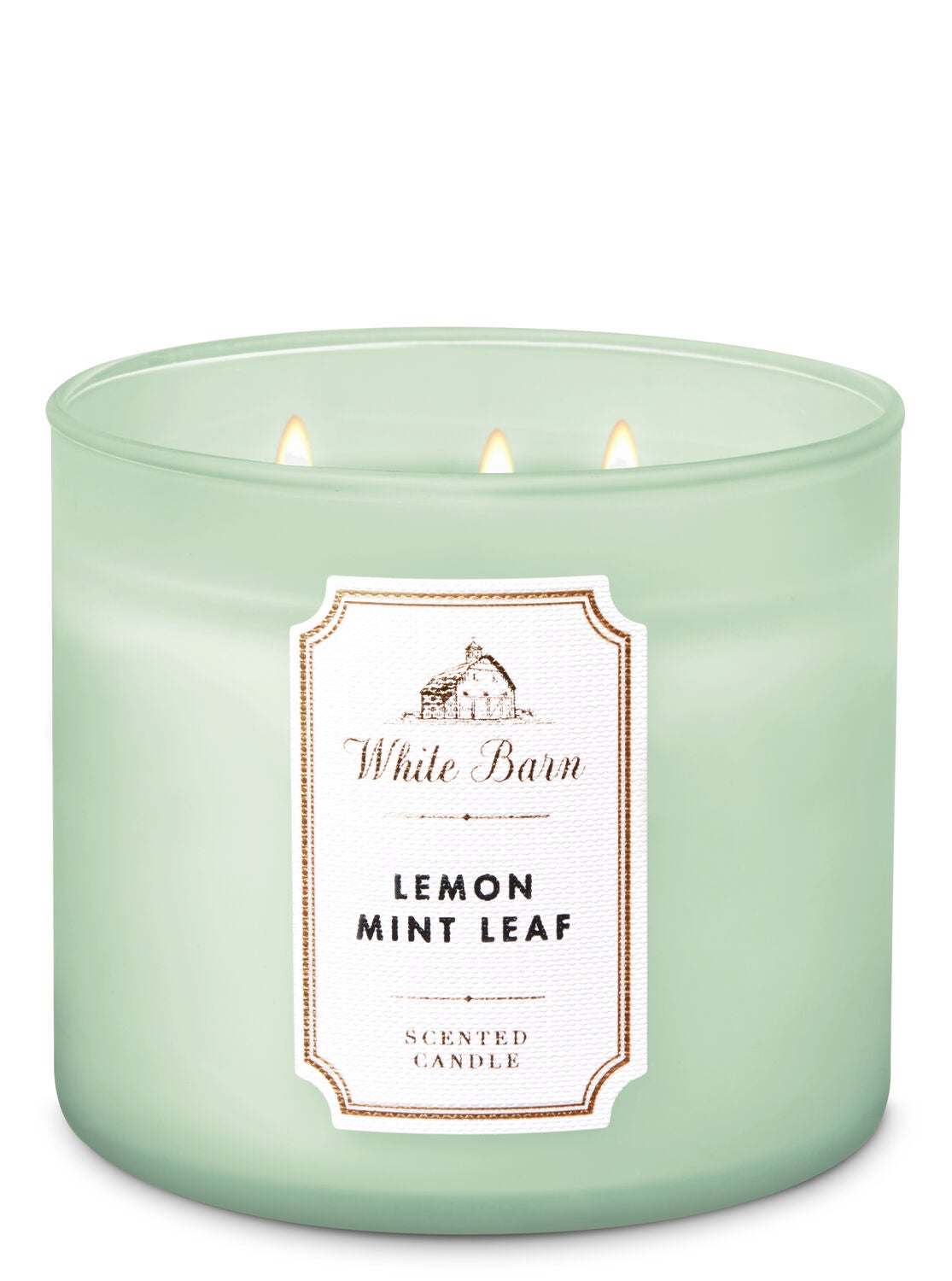 White Barn Lemon Mint Leaf 3-Wick Candle - Bath And Body Works