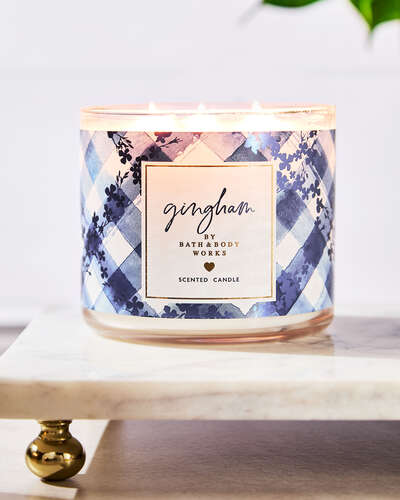 Gingham 3-Wick Candle