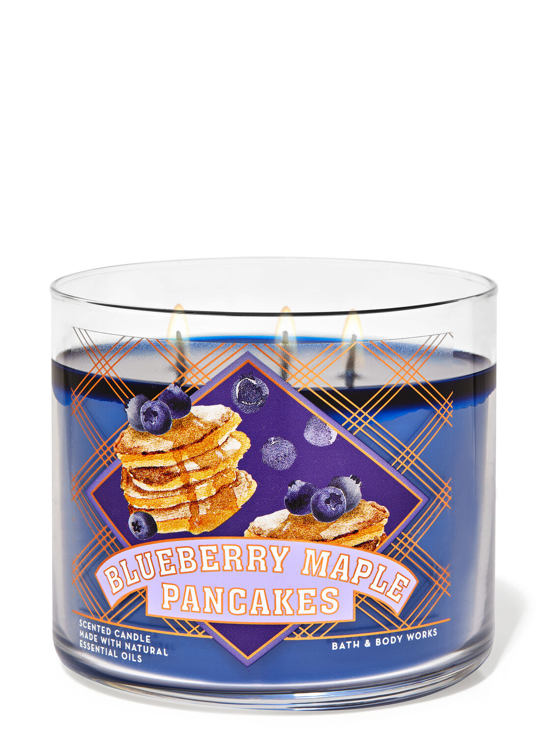 1 Bath & Body Works BLUEBERRY MAPLE PANCAKES Large 3-Wick Filled Candle 14.5 oz 