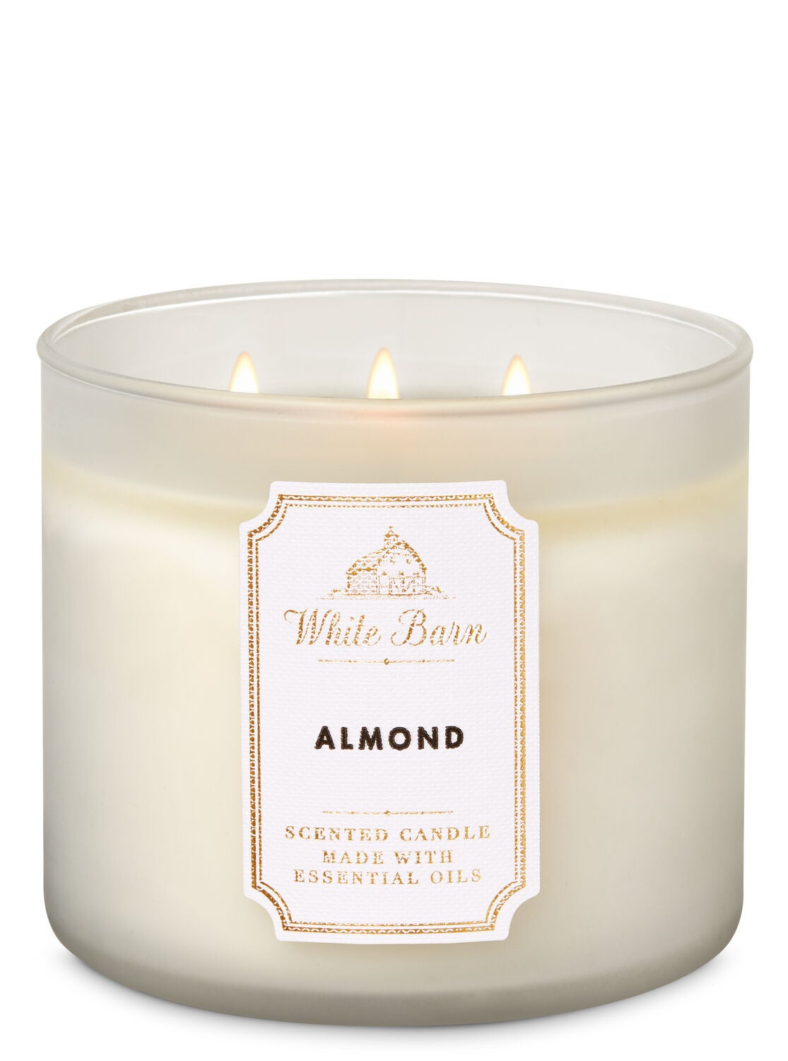 White Barn Almond 3-Wick Candle - Bath And Body Works