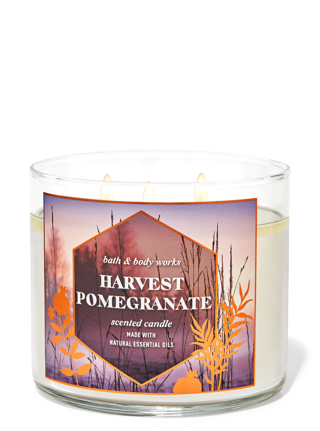 Bath & Body Works Pomegranate Large 3 Wick Scented Candle candles 14.5 oz Large 
