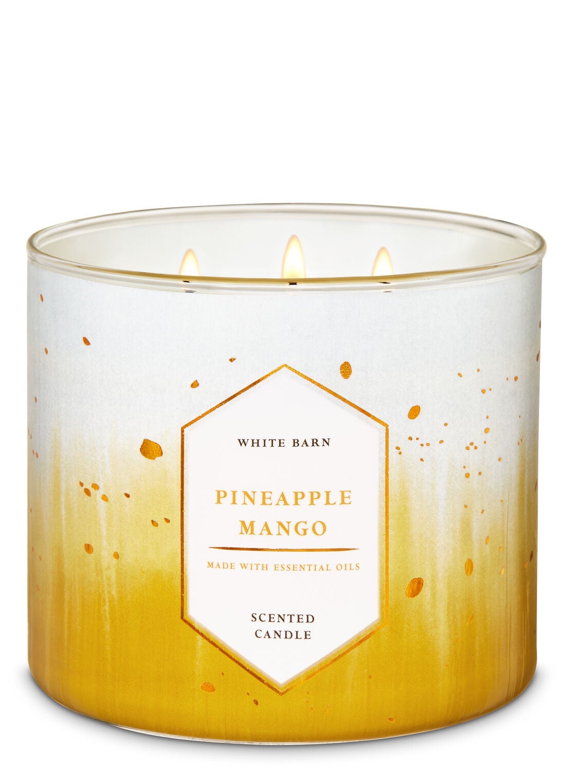 White Barn Pineapple Mango 3-Wick Candle - Bath And Body Works