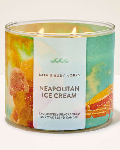 Neapolitan Ice Cream 3-Wick Candle