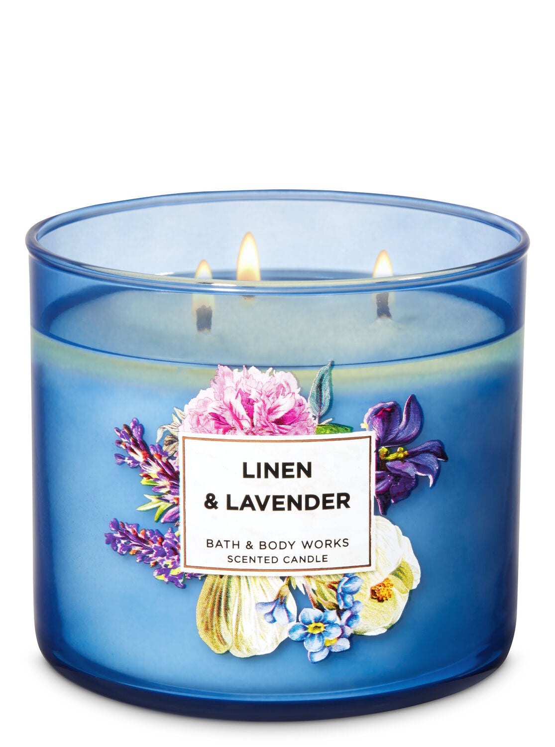 Linen & Lavender 3-Wick Candle - Bath And Body Works