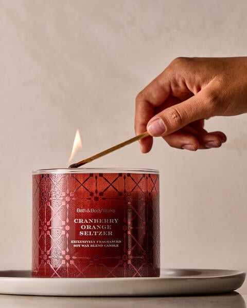 Cranberry Orange Seltzer 3-Wick Candle