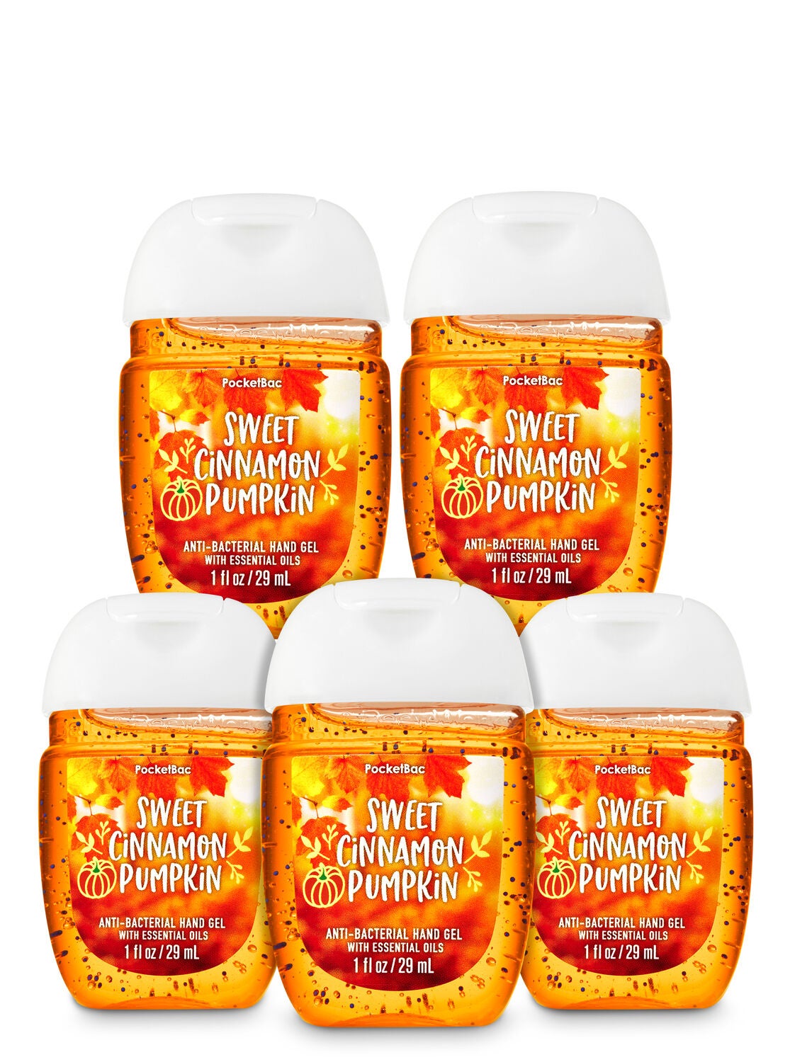 Sweet Cinnamon Pumpkin PocketBac Hand Sanitizer, 5-Pack
