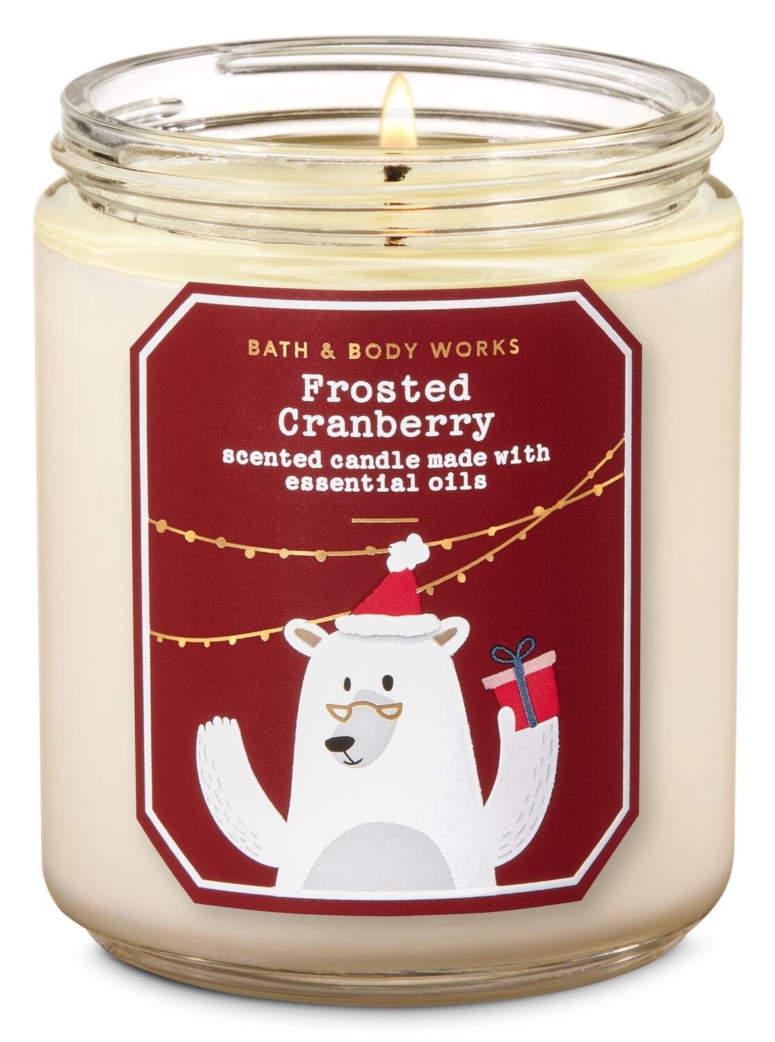 Frosted Cranberry Single Wick Candle - Bath And Body Works