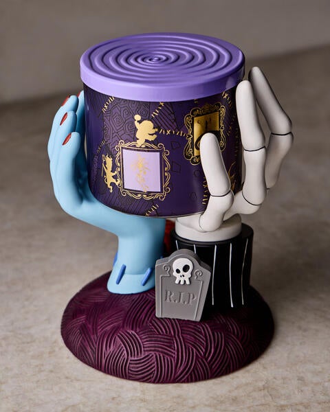 Jack Skellington & Sally Hands Pedestal 3-Wick Candle Holder