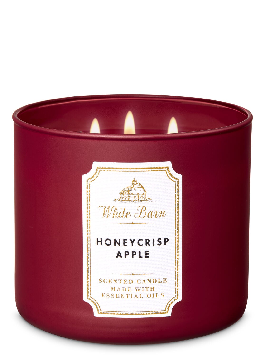 White Barn Honeycrisp Apple 3-Wick Candle - Bath And Body Works