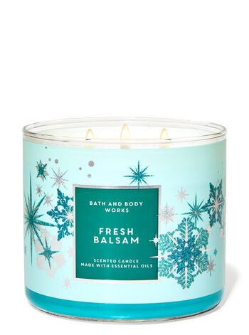 Fresh Balsam 3 Wick Candle Bath Body Works