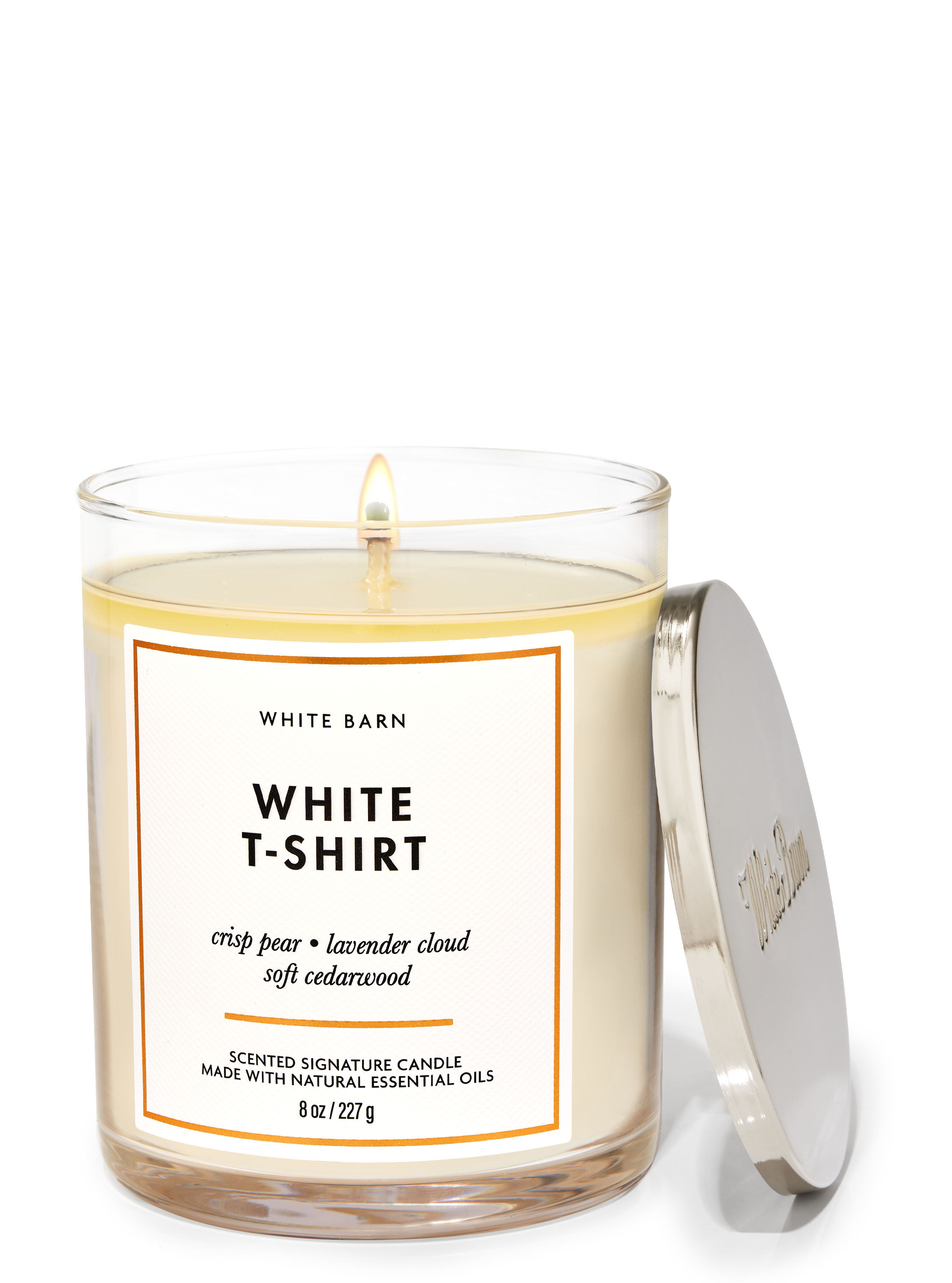 White T-Shirt Single Wick Candle