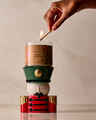 Nutcracker Bust Pedestal 3-Wick Candle Holder