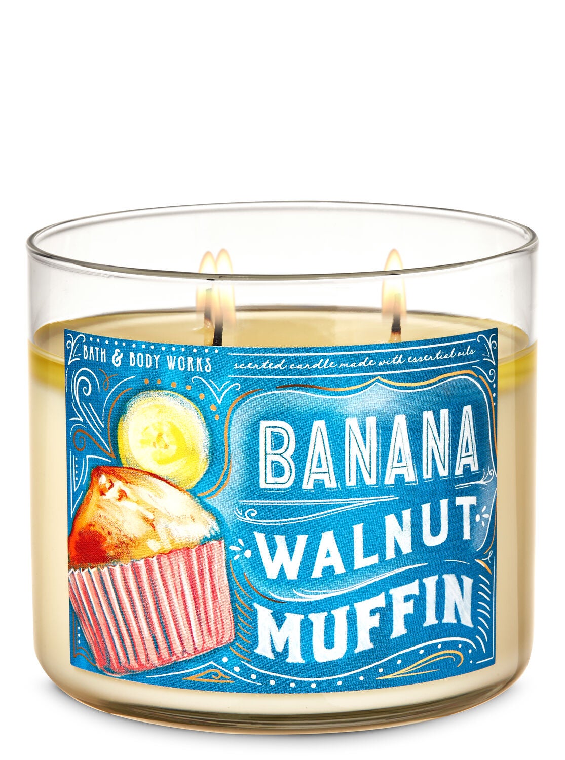 Banana Walnut Muffin 3-Wick Candle - Bath And Body Works