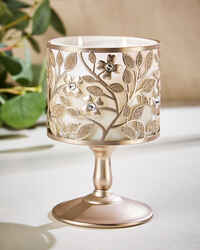 Dogwood Pedestal 3-Wick Candle Holder