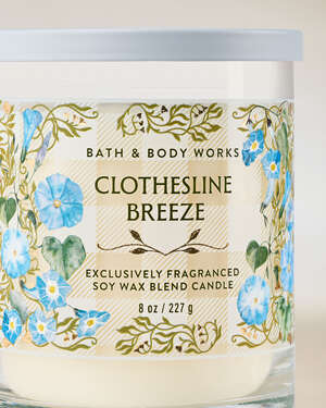 Clothesline Breeze Signature Single Wick Candle