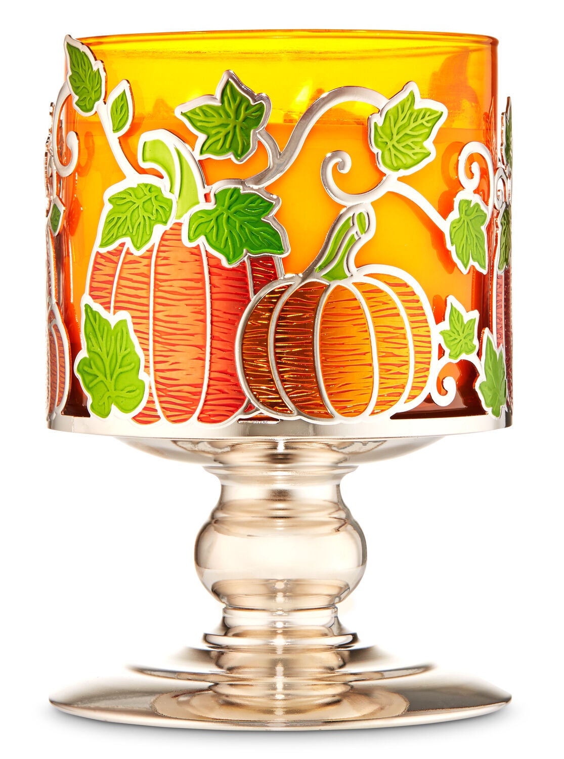 Pumpkin Patch Pedestal 3-Wick Candle Holder - Bath And Body Works