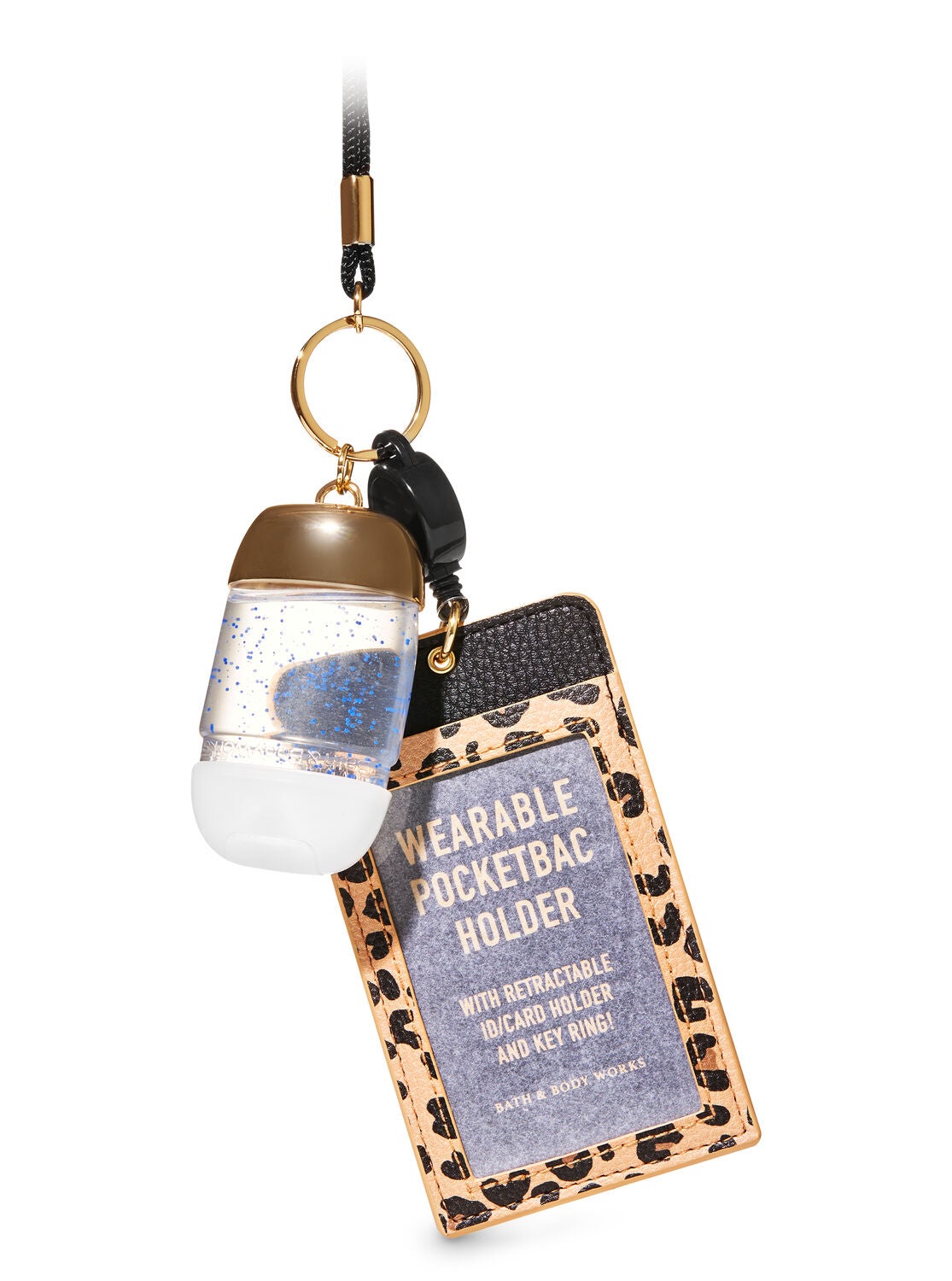 Wearable Leopard ID Card PocketBac Holder - Bath And Body Works