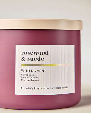 Rosewood & Suede 3-Wick Candle
