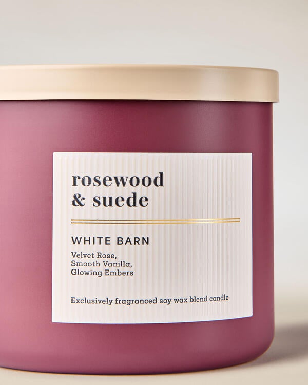 Rosewood & Suede 3-Wick Candle
