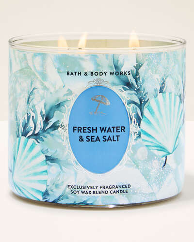 Fresh Water & Sea Salt 3-Wick Candle