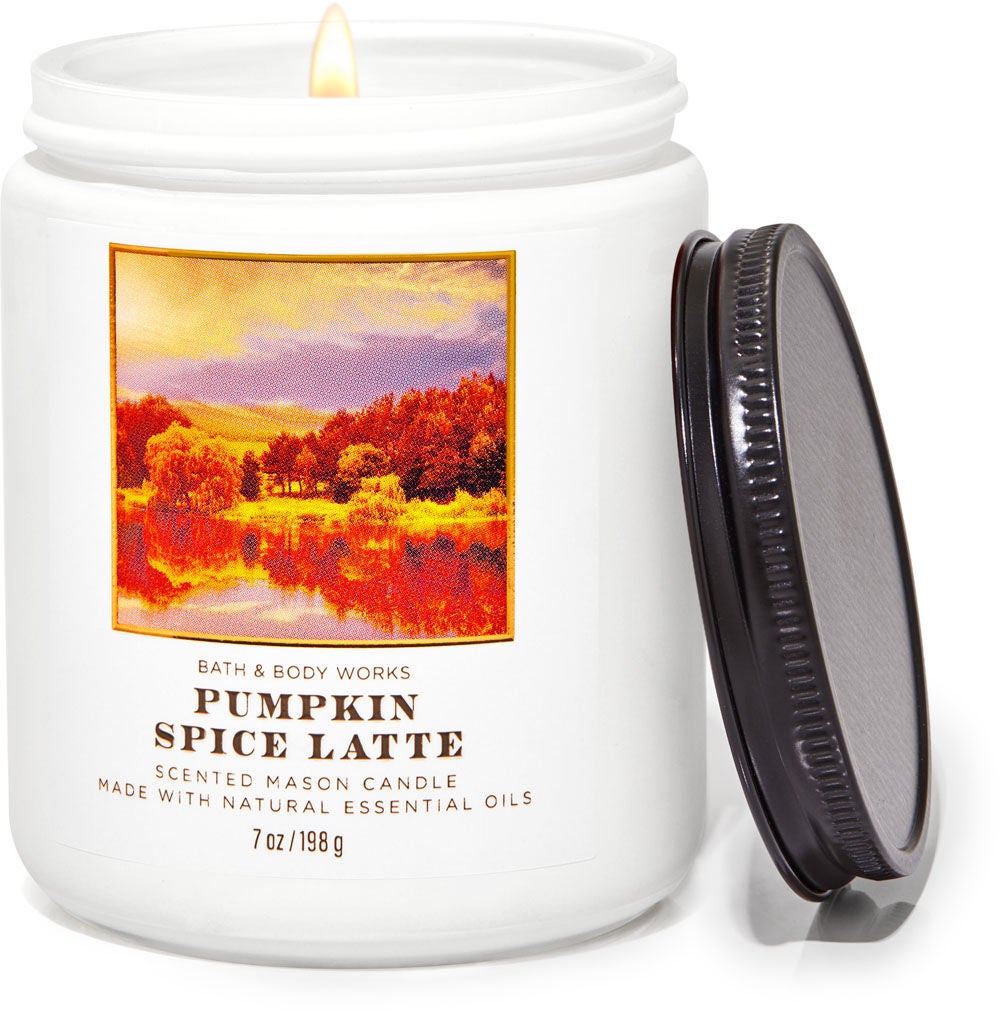 Pumpkin Spice Latte Mason Single Wick Candle