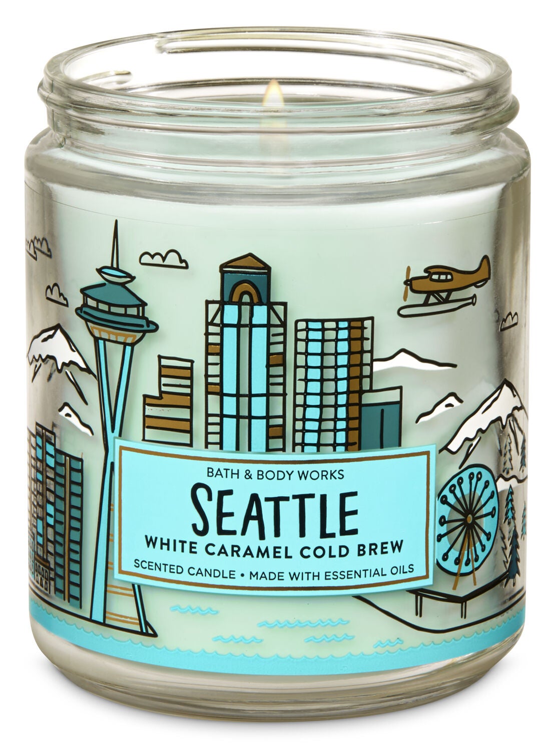 White Caramel Cold Brew Single Wick Candle - Bath And Body Works