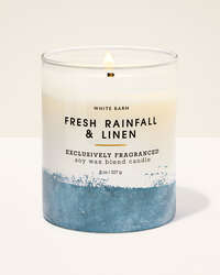 Fresh Rainfall & Linen Single Wick Candle