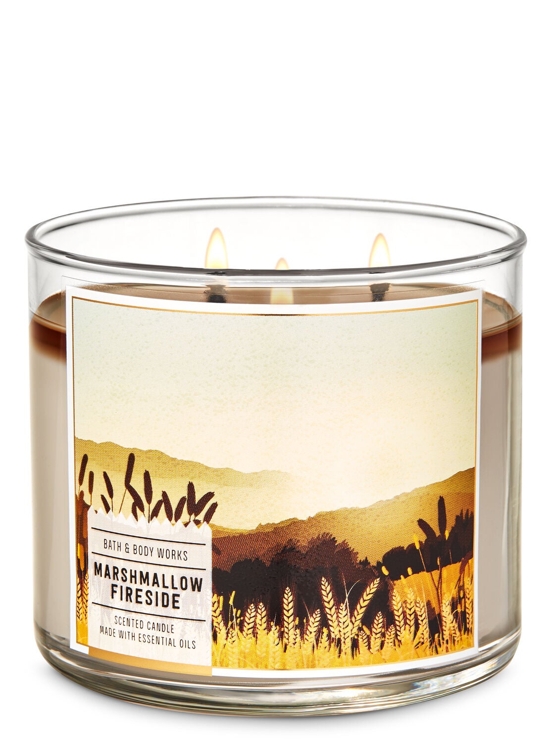 Marshmallow Fireside 3-Wick Candle - Bath And Body Works