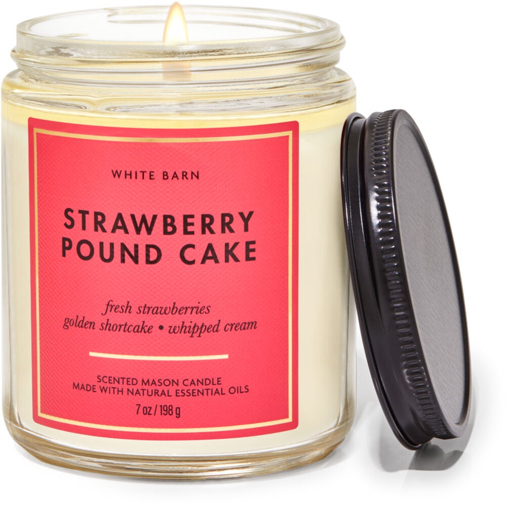 Strawberry Pound Cake Mason Single Wick Candle