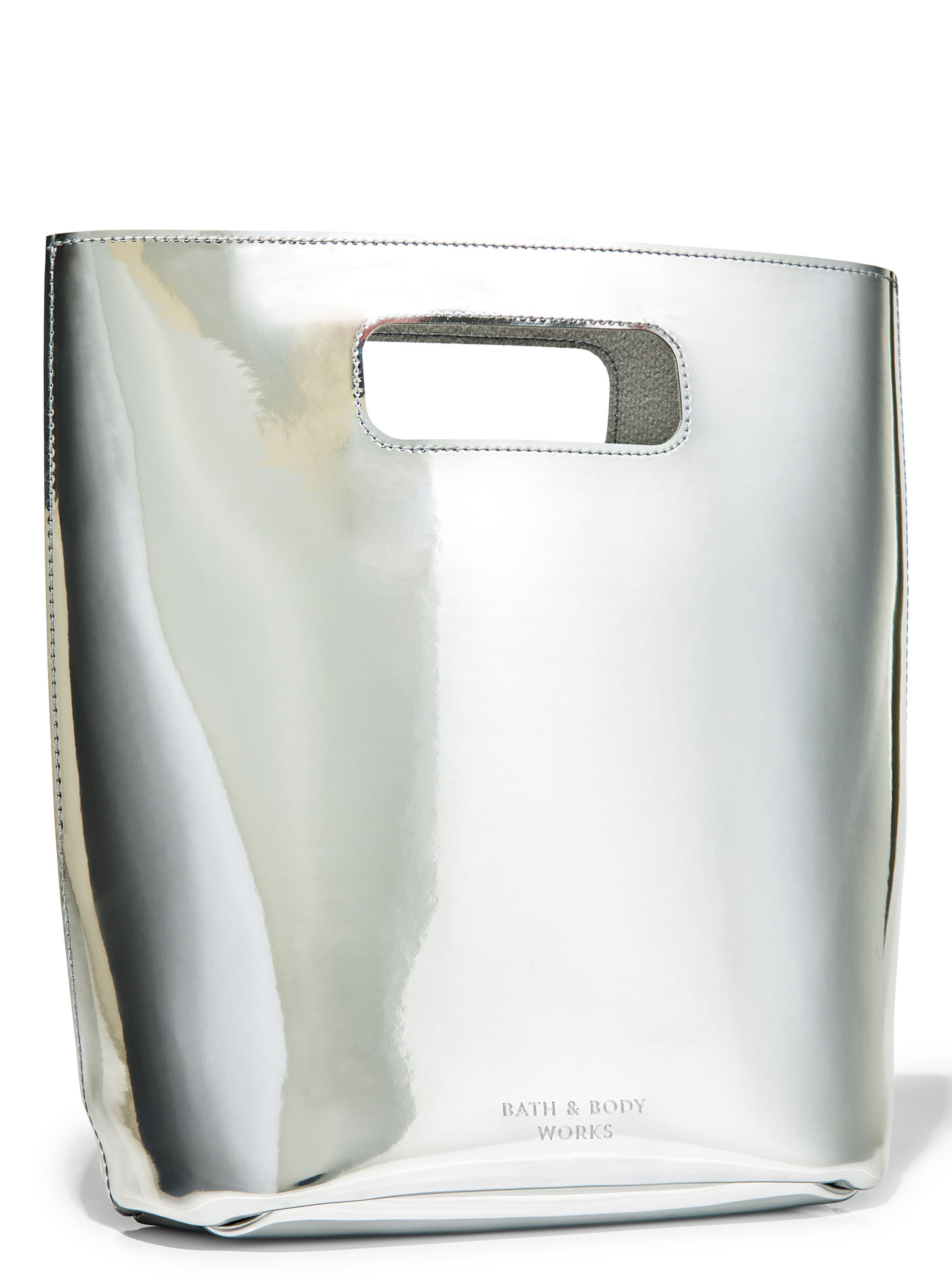 Silver Reusable Gift Bag Bath Body Works