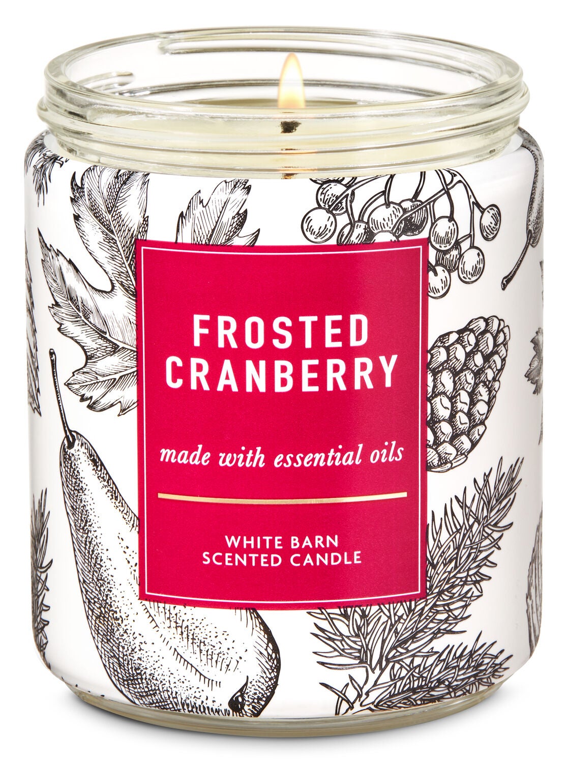 Frosted Cranberry Single Wick Candle Bath Body Works