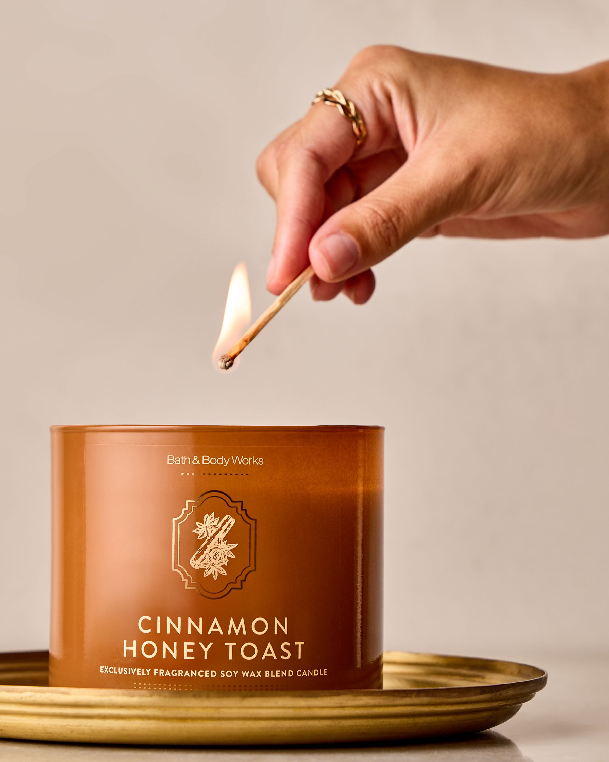 Cinnamon Honey Toast 3-Wick Candle | Bath & Body Works