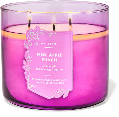 Swirling Glitter Pink Candle