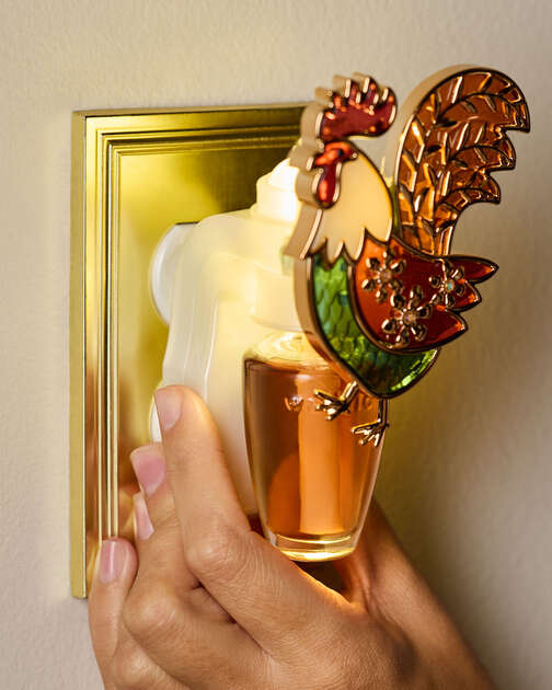 Stained Glass Rooster Nightlight Wallflowers Fragrance Plug