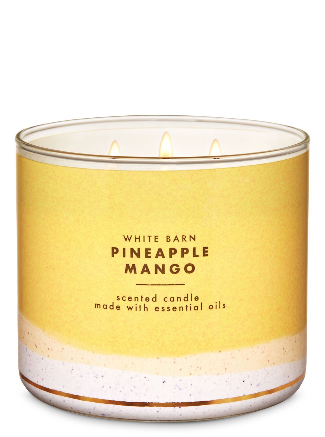 White Barn Pineapple Mango 3-Wick Candle - Bath And Body Works