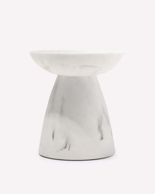 Marble Pedestal 3-Wick Candle Holder