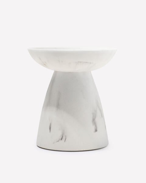 Marble Pedestal 3-Wick Candle Holder