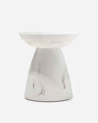 Marble Pedestal 3-Wick Candle Holder