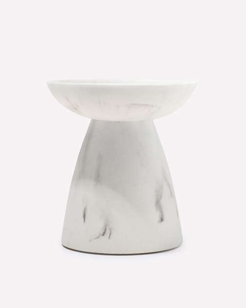 Marble Pedestal 3-Wick Candle Holder