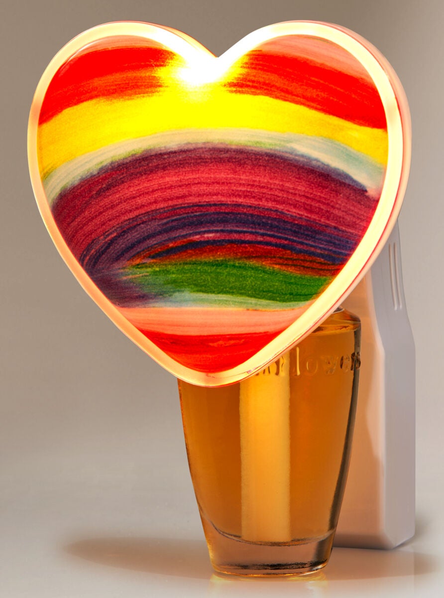 Rainbow Heart Nightlight Wallflowers Fragrance Plug