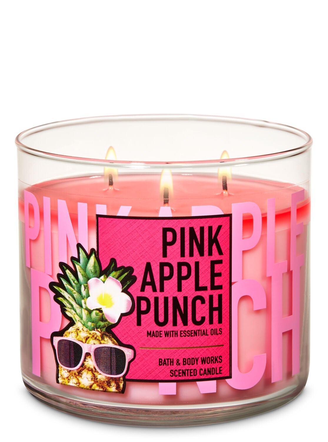 Pink Apple Punch 3-Wick Candle - Bath And Body Works