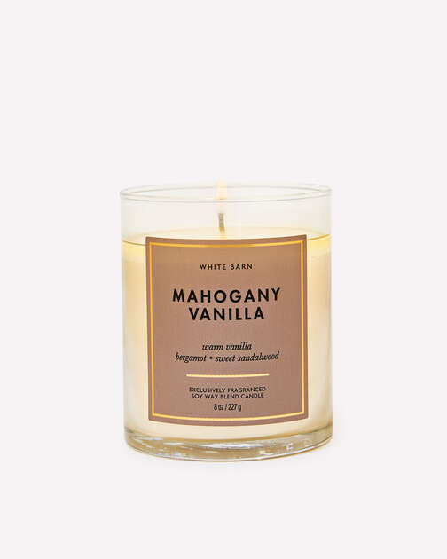 Mahogany Vanilla Single Wick Candle